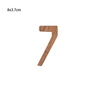 Litere decorative de perete din nuc negru Combinație de numere Adeziv de perete DIY Litere de decorare Numerele casei Alfabetul englezesc