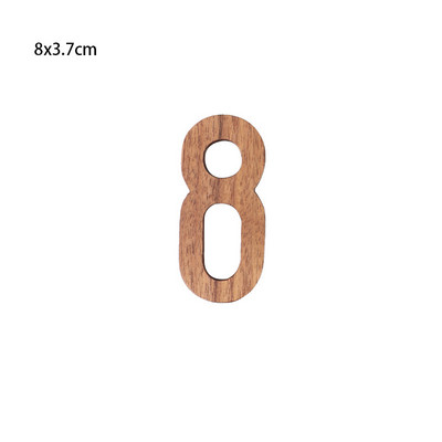 Litere decorative de perete din nuc negru Combinație de numere Adeziv de perete DIY Litere de decorare Numerele casei Alfabetul englezesc