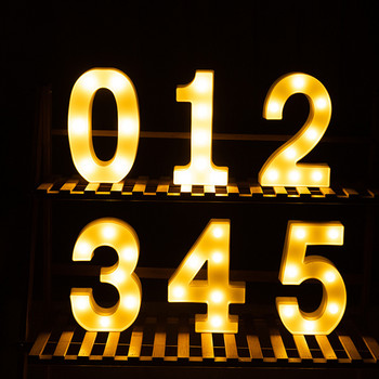 Γράμμα αλφαβήτου Φωτιστικό LED Φωτεινό Αριθμός Φως Γάμος Γάμος Γενέθλια Διακόσμηση Σπίτι Υπνοδωμάτιο Προσωποποιημένα Γράμματα Διακόσμηση σπιτιού