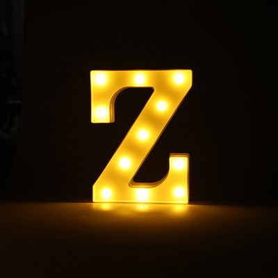 Alfabēta burtu LED gaisma gaismas ciparu gaismas kāzu dzimšanas dienas ballīte Guļamistabas mājas dekorēšana Personalizēti burti Mājas dekors