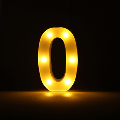 Alfabēta burtu LED gaisma gaismas ciparu gaismas kāzu dzimšanas dienas ballīte Guļamistabas mājas dekorēšana Personalizēti burti Mājas dekors