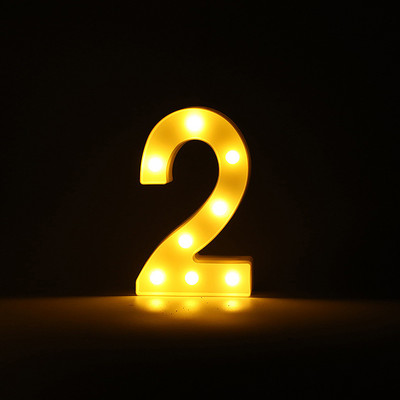 Alfabēta burtu LED gaisma gaismas ciparu gaismas kāzu dzimšanas dienas ballīte Guļamistabas mājas dekorēšana Personalizēti burti Mājas dekors