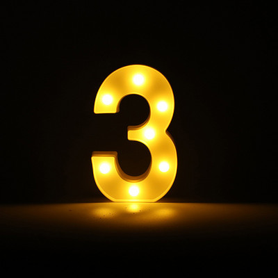 Alfabēta burtu LED gaisma gaismas ciparu gaismas kāzu dzimšanas dienas ballīte Guļamistabas mājas dekorēšana Personalizēti burti Mājas dekors