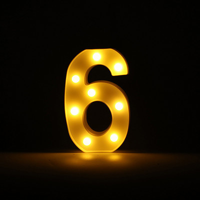 Alfabēta burtu LED gaisma gaismas ciparu gaismas kāzu dzimšanas dienas ballīte Guļamistabas mājas dekorēšana Personalizēti burti Mājas dekors