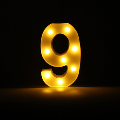 Alfabēta burtu LED gaisma gaismas ciparu gaismas kāzu dzimšanas dienas ballīte Guļamistabas mājas dekorēšana Personalizēti burti Mājas dekors