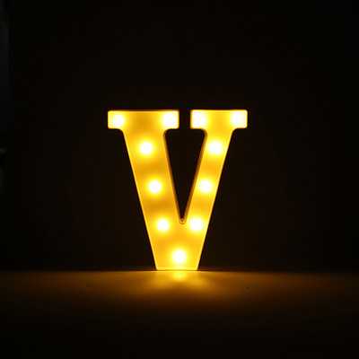 Alfabēta burtu LED gaisma gaismas ciparu gaismas kāzu dzimšanas dienas ballīte Guļamistabas mājas dekorēšana Personalizēti burti Mājas dekors