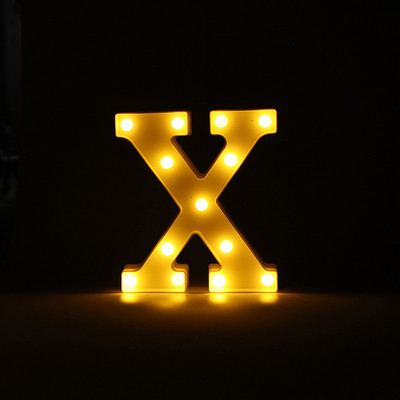 Alfabēta burtu LED gaisma gaismas ciparu gaismas kāzu dzimšanas dienas ballīte Guļamistabas mājas dekorēšana Personalizēti burti Mājas dekors