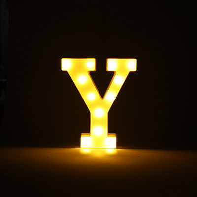 Alfabēta burtu LED gaisma gaismas ciparu gaismas kāzu dzimšanas dienas ballīte Guļamistabas mājas dekorēšana Personalizēti burti Mājas dekors