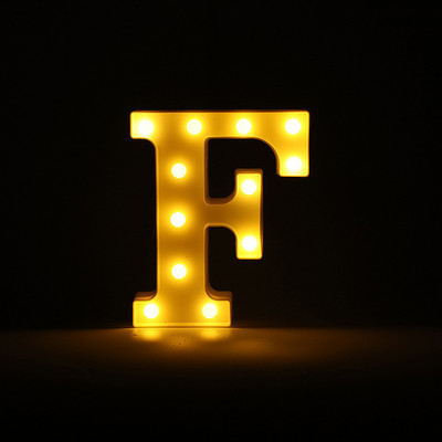 Alfabēta burtu LED gaisma gaismas ciparu gaismas kāzu dzimšanas dienas ballīte Guļamistabas mājas dekorēšana Personalizēti burti Mājas dekors