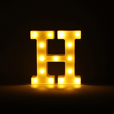 Alfabēta burtu LED gaisma gaismas ciparu gaismas kāzu dzimšanas dienas ballīte Guļamistabas mājas dekorēšana Personalizēti burti Mājas dekors