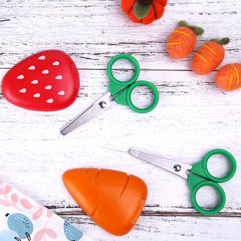 TLKKUE Мини шевни ножици за занаяти Малки пластмасови ножици Направи си сам Консумативи за рязане Детска безопасност Изрязване на хартия Домашен инструмент