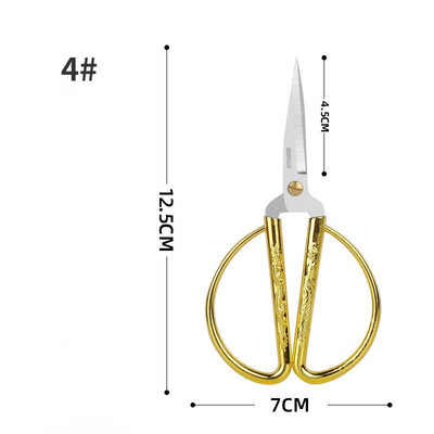 Aranyozott olló Kínai olló Hagyományos háztartási olló varráshoz barkácsolás Művészet Kézműves Élelmiszer Papír Vágó Bonsai