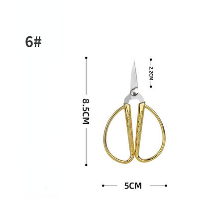 Aranyozott olló Kínai olló Hagyományos háztartási olló varráshoz barkácsolás Művészet Kézműves Élelmiszer Papír Vágó Bonsai