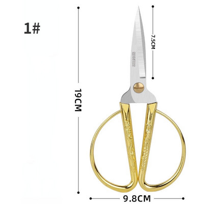 Aranyozott olló Kínai olló Hagyományos háztartási olló varráshoz barkácsolás Művészet Kézműves Élelmiszer Papír Vágó Bonsai