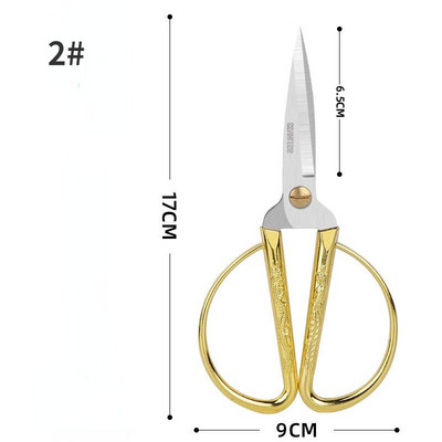 Aranyozott olló Kínai olló Hagyományos háztartási olló varráshoz barkácsolás Művészet Kézműves Élelmiszer Papír Vágó Bonsai