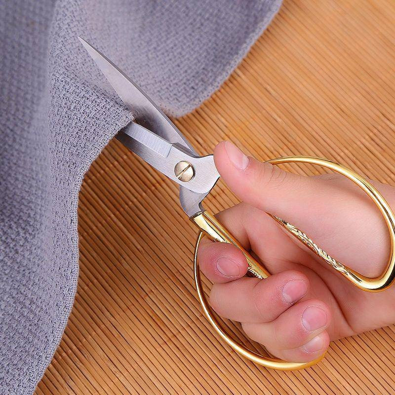 Aranyozott olló Kínai olló Hagyományos háztartási olló varráshoz barkácsolás Művészet Kézműves Élelmiszer Papír Vágó Bonsai