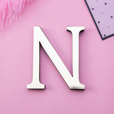 Auksiniai 3D veidrodiniai raidžių sieniniai lipdukai, skirti logotipui pavadinimas Vestuvės meilės raidės „pasidaryk pats“ abėcėlė Anglų sienų dekoro freska Namų dekoravimas