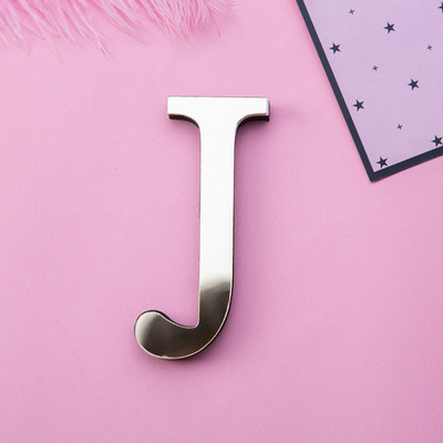 Auksiniai 3D veidrodiniai raidžių sieniniai lipdukai, skirti logotipui pavadinimas Vestuvės meilės raidės „pasidaryk pats“ abėcėlė Anglų sienų dekoro freska Namų dekoravimas