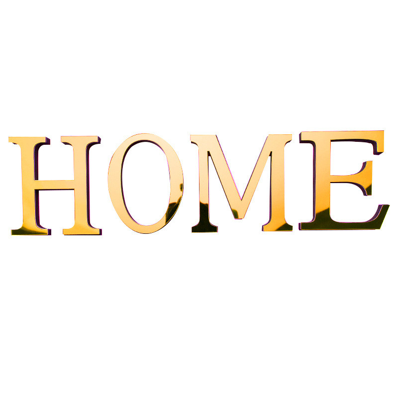 Auksiniai 3D veidrodiniai raidžių sieniniai lipdukai, skirti logotipui pavadinimas Vestuvės meilės raidės „pasidaryk pats“ abėcėlė Anglų sienų dekoro freska Namų dekoravimas