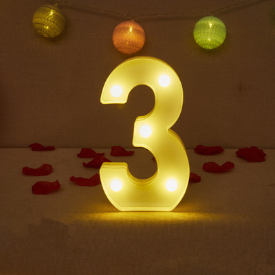 Alfabēta burtu LED gaisma Gaismas ciparu gaisma personalizēti burti Gaiši kāzu dzimšanas dienas svinības Mājas guļamistabas mājas dekorēšana