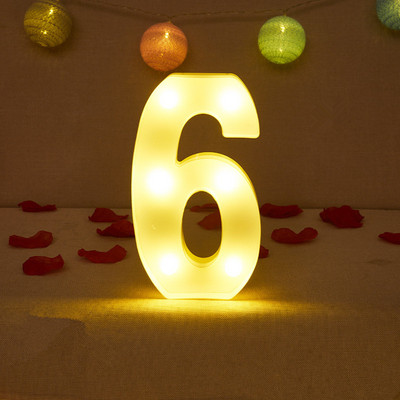 Alfabēta burtu LED gaisma Gaismas ciparu gaisma personalizēti burti Gaiši kāzu dzimšanas dienas svinības Mājas guļamistabas mājas dekorēšana