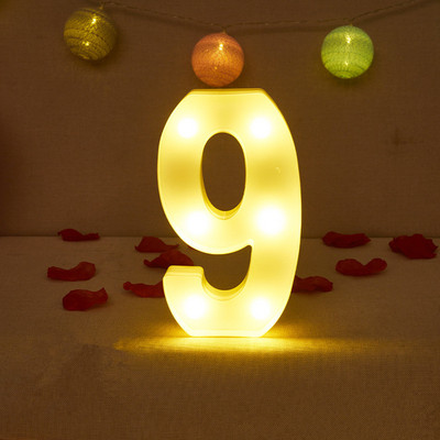Alfabēta burtu LED gaisma Gaismas ciparu gaisma personalizēti burti Gaiši kāzu dzimšanas dienas svinības Mājas guļamistabas mājas dekorēšana