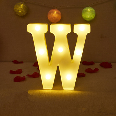 Alfabēta burtu LED gaisma Gaismas ciparu gaisma personalizēti burti Gaiši kāzu dzimšanas dienas svinības Mājas guļamistabas mājas dekorēšana