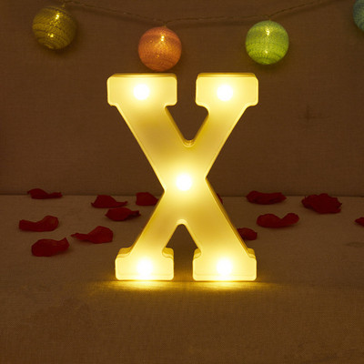 Alfabēta burtu LED gaisma Gaismas ciparu gaisma personalizēti burti Gaiši kāzu dzimšanas dienas svinības Mājas guļamistabas mājas dekorēšana
