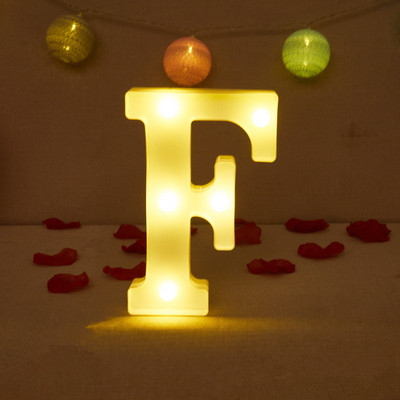 Alfabēta burtu LED gaisma Gaismas ciparu gaisma personalizēti burti Gaiši kāzu dzimšanas dienas svinības Mājas guļamistabas mājas dekorēšana