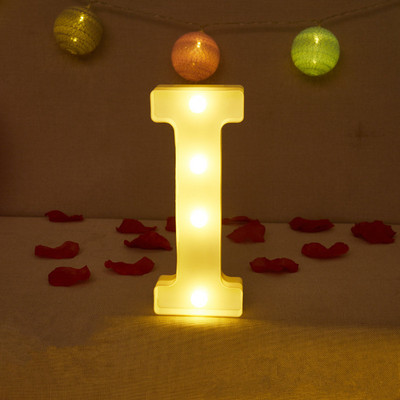 Alfabēta burtu LED gaisma Gaismas ciparu gaisma personalizēti burti Gaiši kāzu dzimšanas dienas svinības Mājas guļamistabas mājas dekorēšana