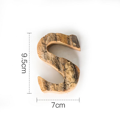 Kopā ar mizu masīvkoka Retro koka angļu burtu alfabēta numurs kafejnīcas bāram Mājas dekorēšana Vintage Diy Letter