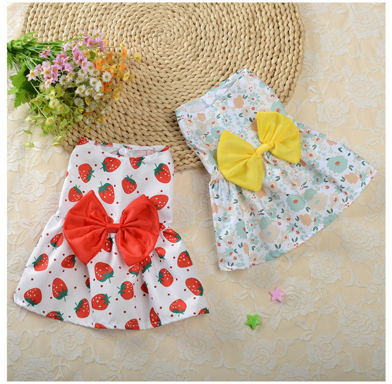 Koerakleit Väike ja keskmine koerte lilleline printsesskleit kassile 2022. aasta kevadkleit Teddy uus lemmikloom armas koerakleit suvine õhuke osa