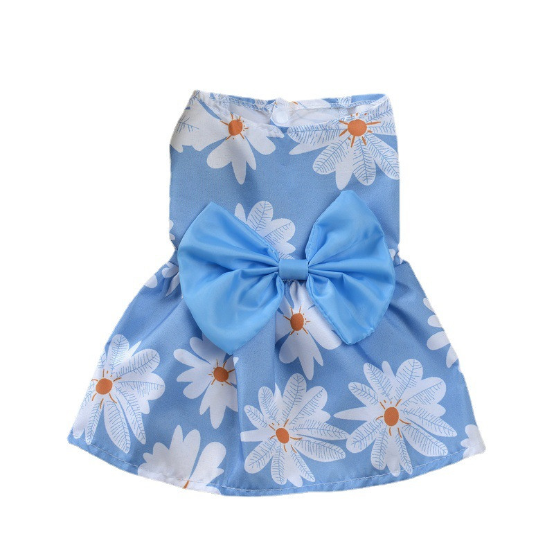 Koerakleit Väike ja keskmine koerte lilleline printsesskleit kassile 2022. aasta kevadkleit Teddy uus lemmikloom armas koerakleit suvine õhuke osa