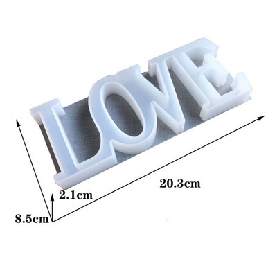 1Pcs Heart Shape HOME LOVE Silikonski kalup Slova Kalup od kristalne smole DIY kalupi za rukotvorine Kalupi za uređenje doma Alat za vjenčanje