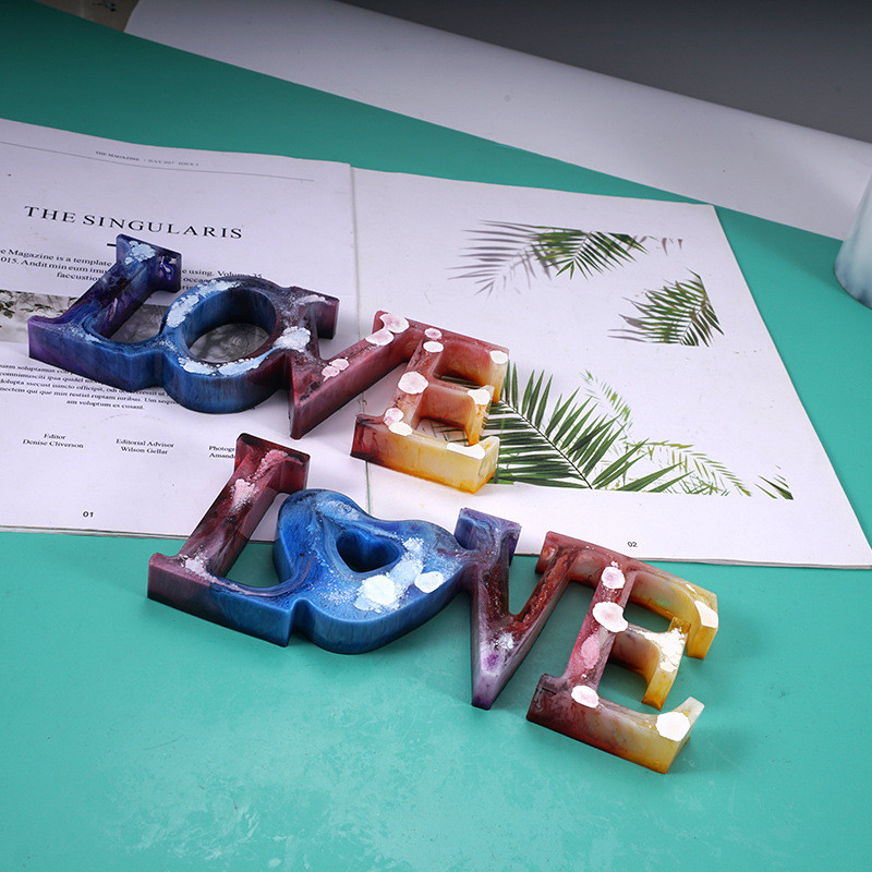 1 buc formă de inimă HOME LOVE silicon matriță litere cristal rășină matriță bricolaj artizanat turnare matrițe decorarea casei instrument de petrecere de nuntă