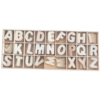 Дървен азбучен пъзел Буква Число Образователни играчки за ранно обучение за момчета Момичета Строителни блокове Детска градина Малки деца