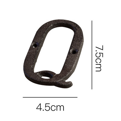 Ketaus metalo numerių abėcėlės raidės nuo A iki Z, nuo 0 iki 9 ženklai, skirti pritaikyti namų adreso namų durų numerio lentelę, tvirtinama varžtais