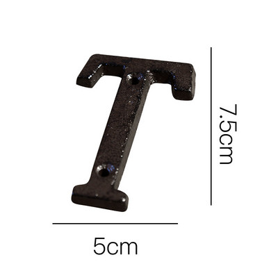 Ketaus metalo numerių abėcėlės raidės nuo A iki Z, nuo 0 iki 9 ženklai, skirti pritaikyti namų adreso namų durų numerio lentelę, tvirtinama varžtais