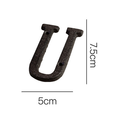 Ketaus metalo numerių abėcėlės raidės nuo A iki Z, nuo 0 iki 9 ženklai, skirti pritaikyti namų adreso namų durų numerio lentelę, tvirtinama varžtais