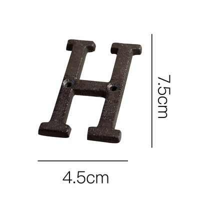 Ketaus metalo numerių abėcėlės raidės nuo A iki Z, nuo 0 iki 9 ženklai, skirti pritaikyti namų adreso namų durų numerio lentelę, tvirtinama varžtais