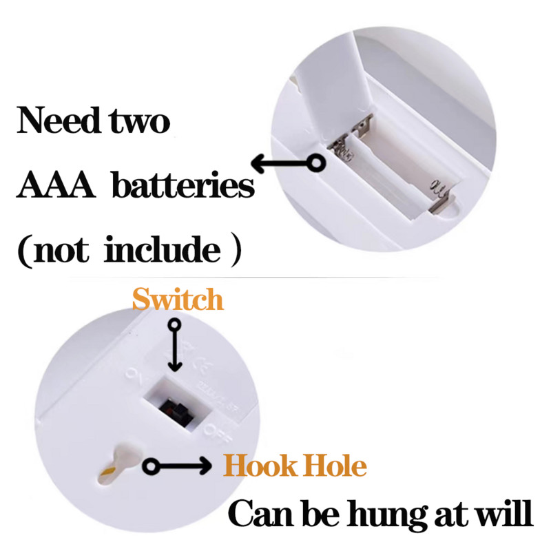 Dekoratiivsed LED-valgustid numbritähed, valged plastist telginumbrid