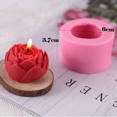 DIY Σιλικόνη Lotus Flower Καλούπι Κεριού 3D Flower Silicone Resin Soap Plaster Mold Craft Making Wax Mold Προμήθειες διακόσμησης σπιτιού