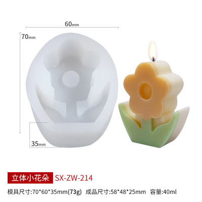 DIY Σιλικόνη Lotus Flower Καλούπι Κεριού 3D Flower Silicone Resin Soap Plaster Mold Craft Making Wax Mold Προμήθειες διακόσμησης σπιτιού