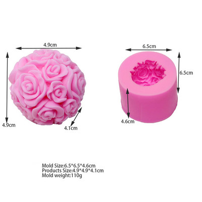 DIY Σιλικόνη Lotus Flower Καλούπι Κεριού 3D Flower Silicone Resin Soap Plaster Mold Craft Making Wax Mold Προμήθειες διακόσμησης σπιτιού