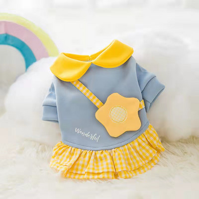 Modes mētelis ar multfilmu Mugursoma Mājdzīvnieks Jauki Apģērbi Pavasaris Vasara Plāns Flīss Apģērbs Kaķi Suņi Svārki Salda Kleita Princese