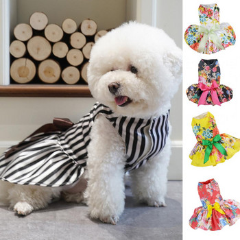 Ρούχα για κατοικίδια Κομψό φόρεμα για σκύλους Γλυκά φορέματα πριγκίπισσας σκυλιών με ζώνη Χαριτωμένο νυφικό για κατοικίδια Καλοκαιρινά ρούχα για κατοικίδια Φόρεμα για γάτες