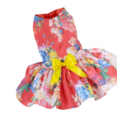 Mājdzīvnieku apģērbi Stilīga suņu kleita Salda suņu princešu kleita ar jostu Jauka mājdzīvnieku kāzu kleita Vasaras mājdzīvnieku drēbes kaķu kleita