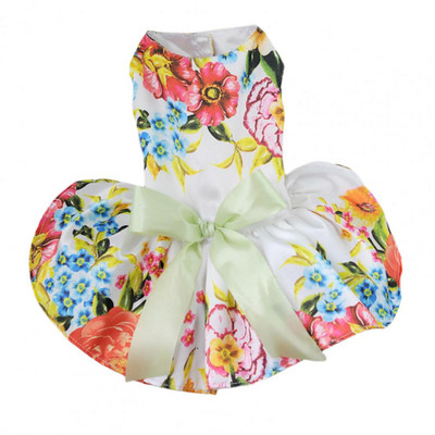 Mājdzīvnieku apģērbi Stilīga suņu kleita Salda suņu princešu kleita ar jostu Jauka mājdzīvnieku kāzu kleita Vasaras mājdzīvnieku drēbes kaķu kleita