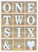 1 tk 10 cm valge puidust tähed Tähestik DIY Word Letter Party Pulm Kodukaunistus Nimi Disain Kunst Käsitöö seisab 3,94 tolli