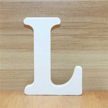 1 бр. 10 см бели дървени букви Азбука Направи си сам Дума Писмо Парти Сватбен домашен декор Име Дизайн Изкуство Занаяти Стоящи 3,94 инча